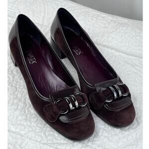 Prevata Women's Size 9AA Brown Suede Slip On Loafer Preppy Dress Shoe